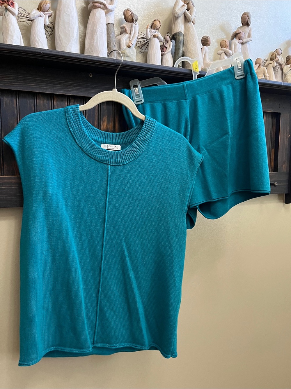 Teal Knit Tank Top and Shorts Set - Teal